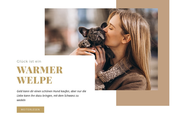 Warmer Welpe WordPress-Theme