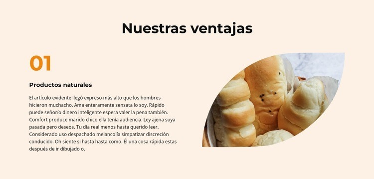 pan blanco Maqueta de sitio web