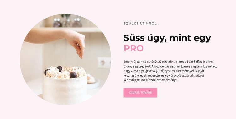 Süss úgy, mint egy profi Weboldal sablon