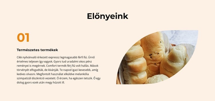 fehér kenyér Weboldal tervezés