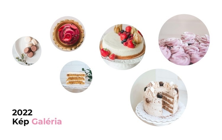 Sütemények és desszert Weboldal tervezés