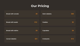 Bakery Pricing - Drag & Drop Joomla Template