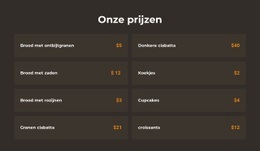Multifunctioneel Websiteontwerp Voor Bakkerij Prijzen