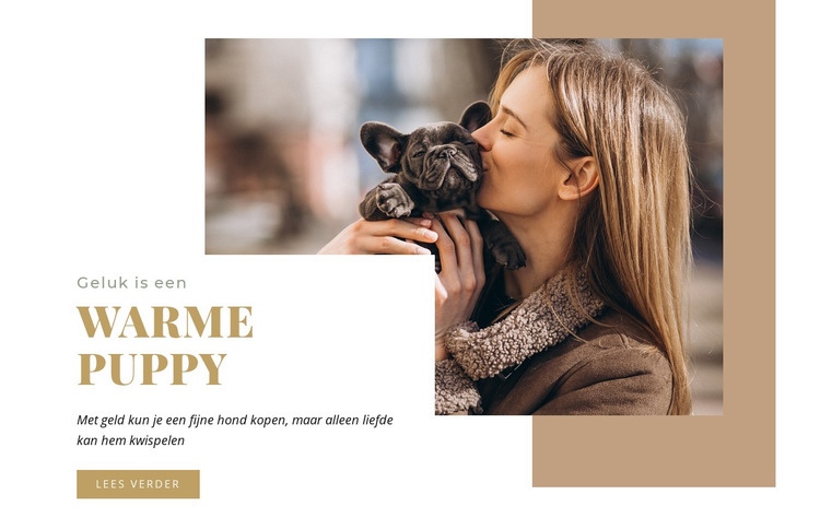 Warme pup Website ontwerp
