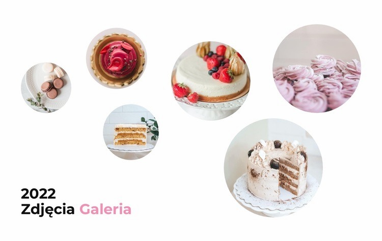 Ciasta i deser Makieta strony internetowej