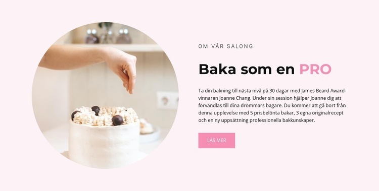 Baka som ett proffs HTML-mall