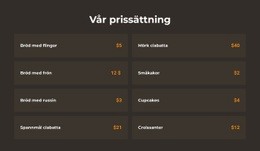Bootstrap-Temavarianter För Bageri Prissättning