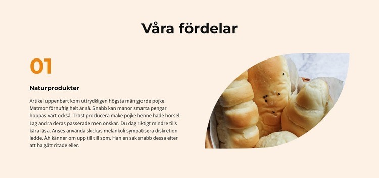 vitt bröd Webbplats mall
