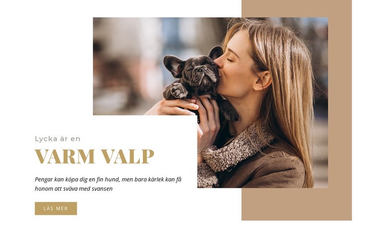 Varm valp Webbplats mall