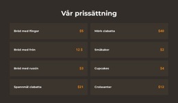 Gratis WordPress-Tema För Bageri Prissättning