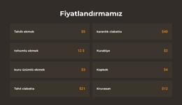 Fırın Fiyatları Için Çok Amaçlı Web Sitesi Tasarımı