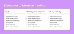 Dovednosti, Které Se Naučíte Bezplatná Šablona Webu CSS