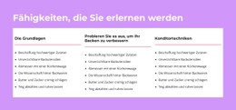 Fähigkeiten, Die Sie Erlernen Werden Kostenlose CSS-Websitevorlage