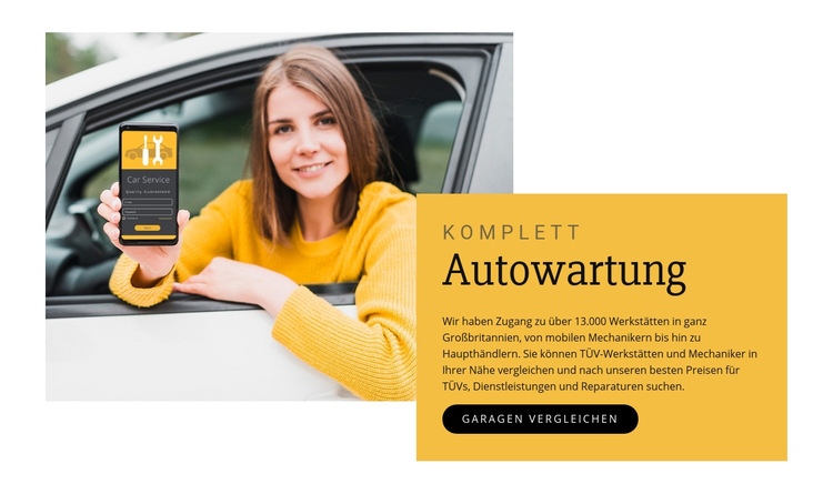 Autowartung Landing Page