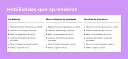 Habilidades Que Aprenderás Plantilla HTML