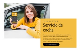 Servicio De Coche: Plantilla HTML5 Profesional Personalizable