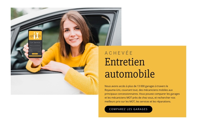 Entretien de la voiture Conception de site Web