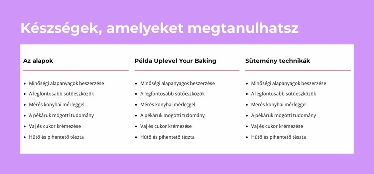 Készségek, amelyeket megtanulhatsz Sablon