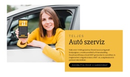 Autó Szerviz - Egyedi Webhelytervezés