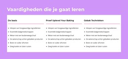 Vaardigheden Die Je Gaat Leren HTML-Sjabloon