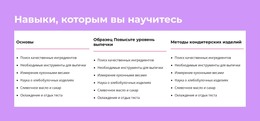 Навыки, Которым Вы Научитесь HTML-Шаблон