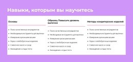 Навыки, Которым Вы Научитесь – Одностраничный Шаблон