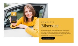 Bilservice - Anpassad Webbdesign