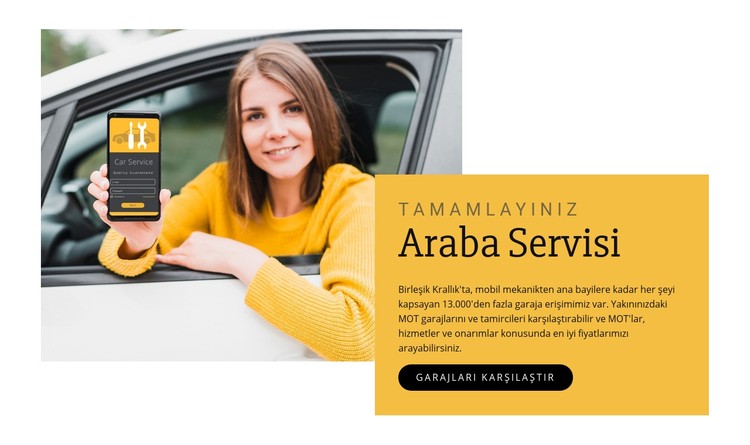 Araba servisi CSS Şablonu