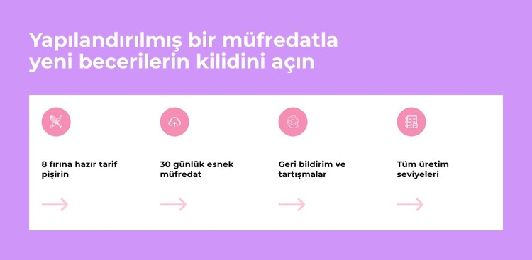 Yeni becerilerin kilidini aç HTML Şablonu