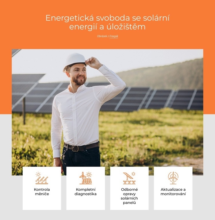 Energetická svoboda díky solární energii Šablona HTML