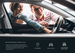 Mietwagen-Service - Mehrzweck-Webdesign