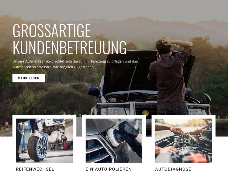 Tolle Kundenbetreuung Website-Modell