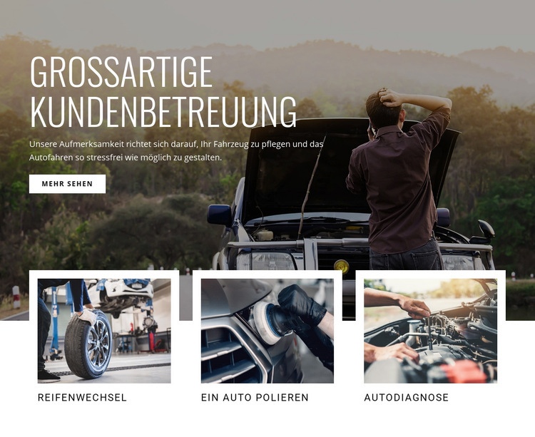 Tolle Kundenbetreuung Website-Vorlage