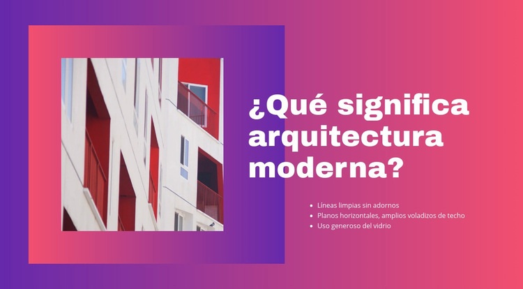 Arquitectura moderna Maqueta de sitio web