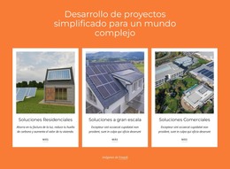 Generación De Energía A Partir De Energía Solar: Plantilla De Página HTML