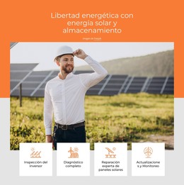 Libertad Energética Con Energía Solar: Plantilla De Página HTML