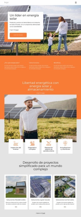Creador De Páginas Para Empresa De Energía Solar