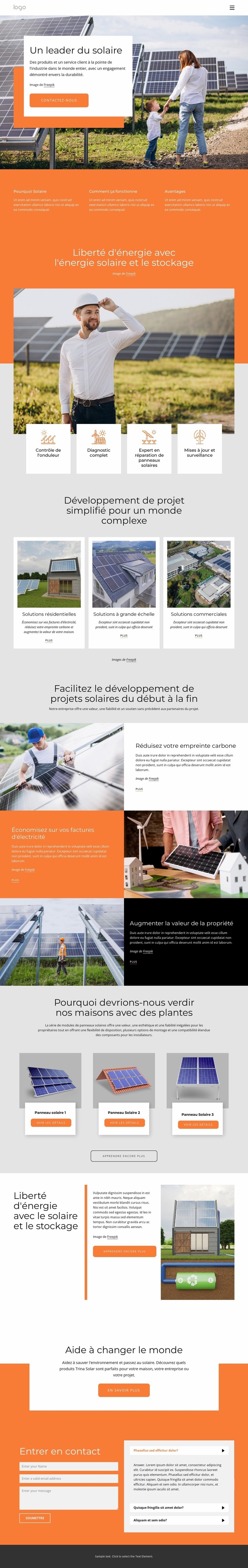 Société d'énergie solaire Modèles de constructeur de sites Web