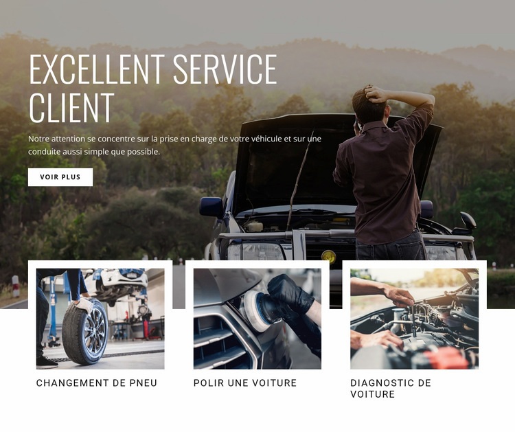 Excellent service client Maquette de site Web