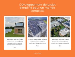 Page HTML Pour Production D'Électricité À Partir De L'Énergie Solaire