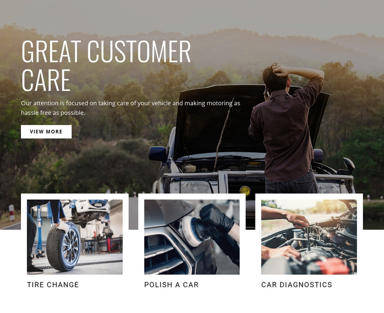 Great customer care Homepage Design