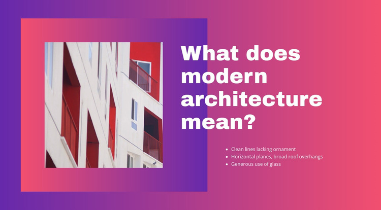 Modern architecture Html Website Builder