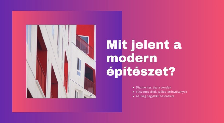 Modern építészet Sablon