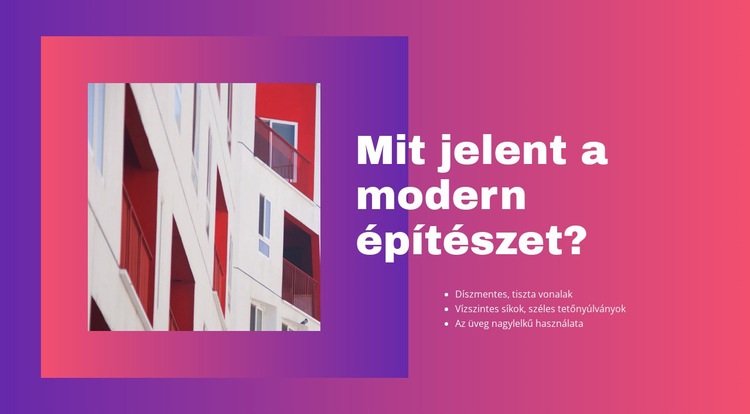 Modern építészet Weboldal sablon