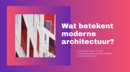 Moderne Architectuur Responsive Wordpress