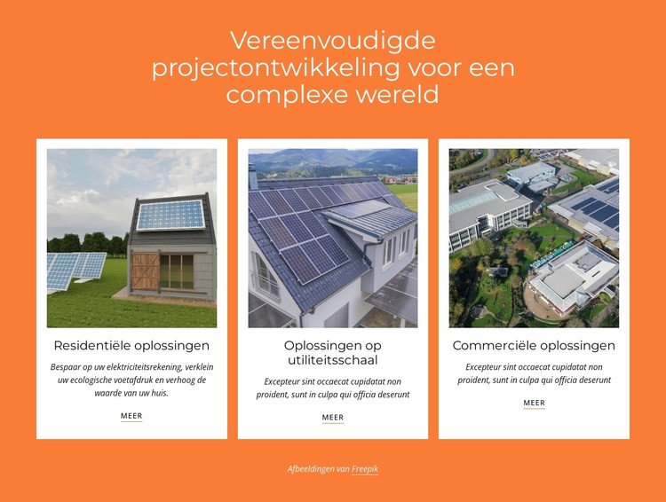 Stroomopwekking uit zonne-energie CSS-sjabloon