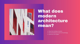 Modern Architecture - Free Download One Page Template