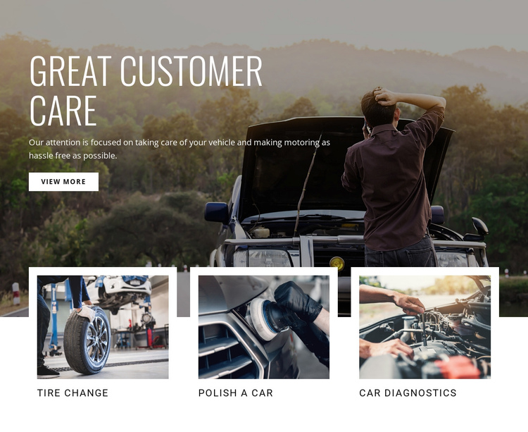 Great customer care One Page Template