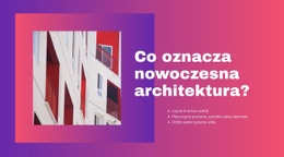 Architektura Nowoczesna - Łatwy Kreator Stron Internetowych