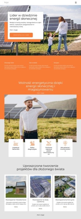 Responsywny HTML5 Dla Firma Zajmująca Się Energią Słoneczną